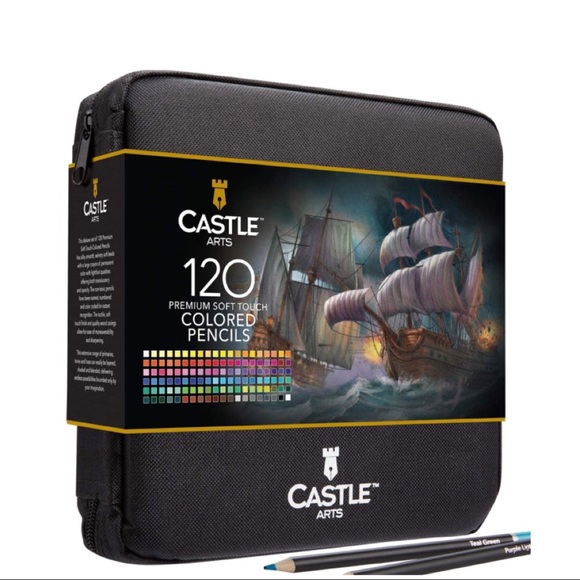Castle Art Supplies 120 Colored Pencils Zip-Up Set - Picture 1 of 7